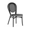 Flash Furniture Lourdes Thonet French Bistro Stacking Chair, Black and White PE Rattan and Black Aluminum Frame SDA-AD642002S-BKWH-BK-GG - alternate 9